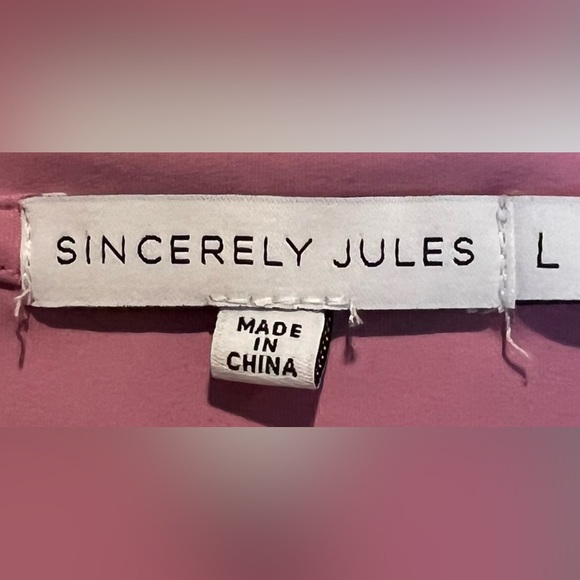 Sincerely Jules pink & white golf active top - large - zippered neck. BOGO - Picture 5 of 8